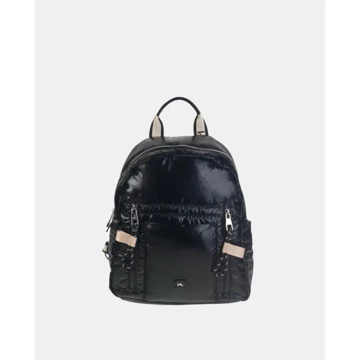 KBAS - Bolso mochila nylon metalizado con cremallera   para mujer - 1