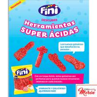 Gominolas Herramientas super acida Caramelos de Goma Fini Super Ácidos, Bolsa 1kg (Sin Gluten) - Deliciosos ácidos de goma - details 2