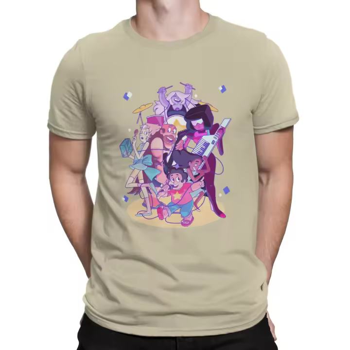 Camiseta De Algodón Para Hombre Steven's Song Casual Con Estampado De Steven Universe Y Cristal Tops Corto Para Regalo De Cumpleaños - 1