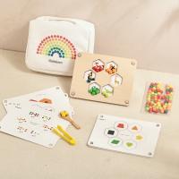 Tablero De Dibujo Arcoíris Montessori Juguete Educativo De Aprendizaje Por Color Para Niños De 1 a 3 Años Juego De Madera - details 14