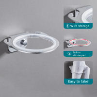 Soporte De Secador De Pelo De Aluminio Espacial Para Pared Organizador De Baño Estante De Almacenamiento Montado En La Pared Con Capacidad De Carga De 10kg 8cm - details 5
