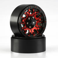4Pcs Rueda De Aleación De Aluminio CNC 1.9 Para Coche RC Crawler 1/10 Axial SCX10 90046 AXI03007 TRX4 VS4-10 Gen8 RBX10 Rojo Y Negro - details 3