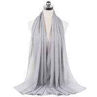 Nueva Elegante Bufanda De Mujer 2023 Modesta En Chiffón Sólido Tamaño Grande Abrazadora Para Cabeza Y Cuello Protección Solar Estilo Fashion - details 19