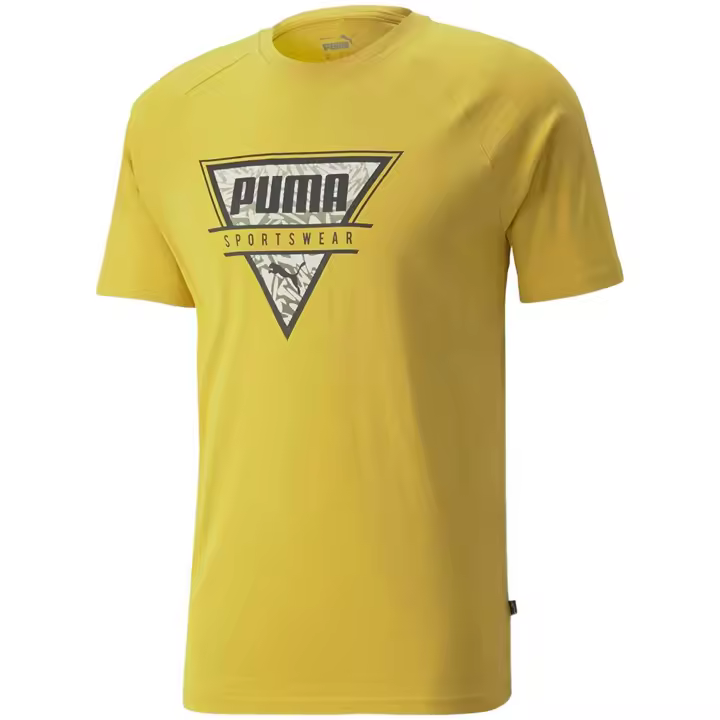 Camiseta de Manga Corta Puma Summer Graphic para hombre en color amarillo - 1