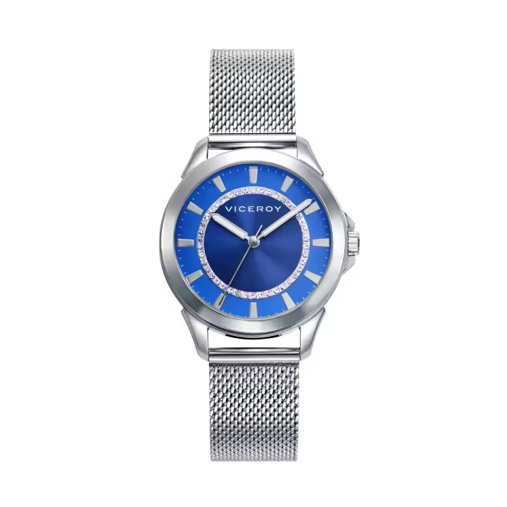 Reloj VICEROY Mujer Chic 401192-37 - Acero con malla y esfera azul - 1