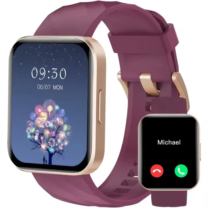 Reloj inteligente para niños y Mujeres con función de Llamada, Reloj inteligente de 1,85 pulgadas con frecuencia cardíaca - 1
