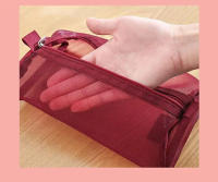 Bolsa De Maquillaje Organizadora 4 En 1 Para Mujer Con Cierre De Cremallera Y Malla Gran Capacidad Bolso De Cosméticos Plegable Portátil Para Viaje Y Almacenamiento - details 8