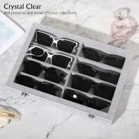 Organizador multibional de Gafas de Sol y Joyas con tapa y Cierres, Gris - details 1