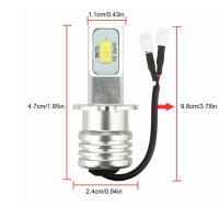 Kit De Conversión De Faros Antiniebla LED H3 2 Piezas Luz Amarilla Super Brillante 3000K 80W Vida Útil De 50000H 2000LM Para Automóvil - details 11
