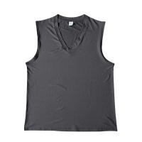Chaleco Sin Mangas Para Hombre De Color Sólido Con Cuello En V Transpirable Y Casual Adecuado Para Fitness Y Deportes - details 20
