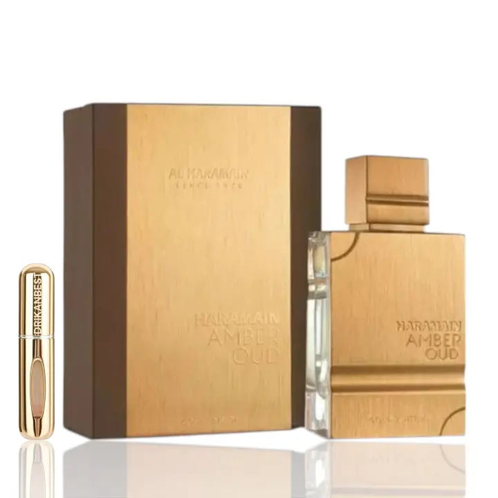 Perfume Al Haramain Perfumes Amber Oud Gold Edition Eau De Parfum unisex 60ml+REGALO Atomizador recargable 5ML DRIKANBEST - 1