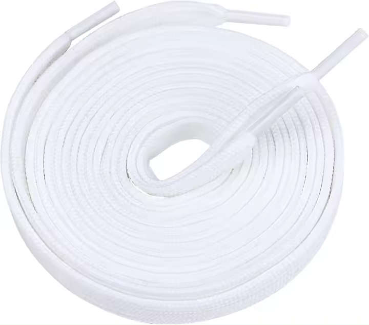 Cordones Planos, Cordones Zapatillas Deporte 10 mm de Ancho Cordones Blancos Resistentes Zapatillas de Deporte 2 Pares Cordones Blancos Zapatos Cordones Anchos para Niños y Adultos - 1