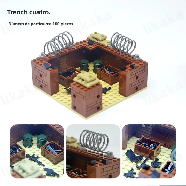 Bloques De Trench Militar MOC Para Niños Set De Juguetes DIY Compatible Con Bloques De Legado Base Militar Para Regalo De Niños - 1