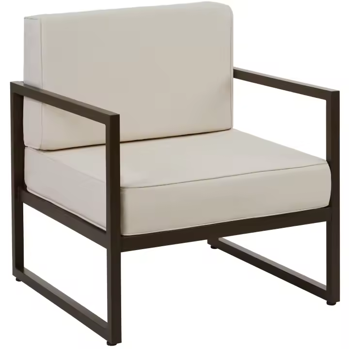 TECTAKE - Conjunto Jardín Exterior de Acero, Sillónes Terraza con Acolchado Grueso, Sillas Jardín con Pies Ajustables, Muebles Jardín Exterior, Fundas Repelentes al Agua, Sofás para Jardín - 1