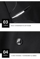 Traje De Novio Italiano Estilo Slim Para Hombre Color Sólido Moda Negocios Traje De Boda Profesional Conjunto De Chaqueta Y Pantalones - details 12
