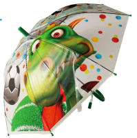 J.S ONDO Paraguas Transparente Bastón Plegable, 50cm Cerrado de NIÑO O NIÑA, Automático, 8 Varillas Resistente Al Viento,DIBUJO ANIMADO CON SILVATO - details 2