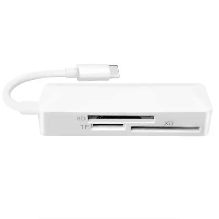 Mini lector de tarjetas de memoria 3 en 1 lector de tarjetas USB C lector de tarjetas TFSD XD 3 en 1 lector de tarjetas para teléfono portátil Tablet - 1
