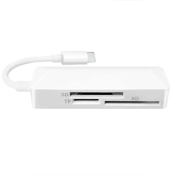 Mini lector de tarjetas de memoria 3 en 1 lector de tarjetas USB C lector de tarjetas TFSD XD 3 en 1 lector de tarjetas para teléfono portátil Tablet - 1