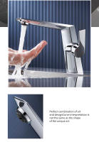 Grifo De Baño Cromado Torneiras Grifo De Lavabo Individual Con Agujero Mezclador De Agua Caliente Y Fría Esterlina 855938 - details 2