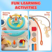 Juguete De Simulación Para Bebés Volante De Coche Montessori Tablero Ocupado Para Silla De Paseo Juguetes Educativos Tempranos Regalo De Viaje Para Niño Y Niña - details 3