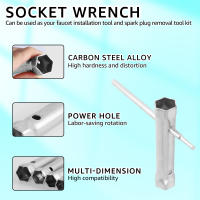 Juego De 10 Piezas De Llaves De Vacío Para Grifo De Ducha En Acero Inoxidable Herramienta De Instalación De Tuberías Para Plomero Doble Final - details 1