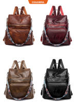 Mochila 3 en 1 para mujer, bolso de hombro femenino, Vintage, de cuero suave, Mochila de viaje de lujo para niña - details 3