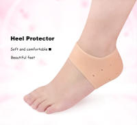 Protector De Talón De Silicona Gel Para Alivio Del Dolor De Fascitis Plantar Y Roturas De La Piel De Los Dedos Del Pie Almohadillas De Talón Cómodas Y Transpirables Para El Cuidado De Los Pies - details 0