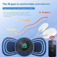 Portable Electric Intelligent Mini Neck Massager Patch for Back and Shoulder Massager With Pad and Remote - details 0