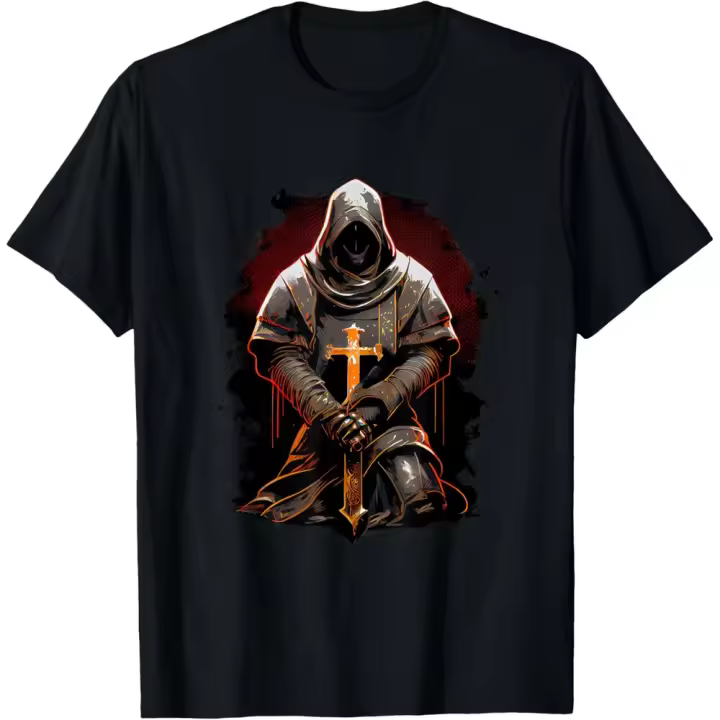 Camiseta de Manga Corta, 100% Algodón, Ropa Unisex para Hombres y Mujeres en 5 Tallas, Camiseta Negra, Cuello redondo con estampado. - 1