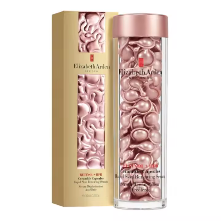 Elizabeth Arden Retinol + HPR, 90 Cápsulas de Sérum de Ceramidas y Retinol de Alta Eficacia, Reduce las Líneas de Expresión y Arrugas, Mejora la Firmeza de la Piel, Monodosis - 1