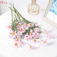 1/3/5Pcs 50cm Girasol Artificial 5Cabezas Flores De Plástico Para Decoración De Boda Novia Hogar Jardín Mesa DIY Sin Embalaje De Venta Al Por Mayor - details 11