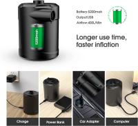 Bomba de Aire Eléctrica,5200 mAh Bathería Recargable, para Piscina Infantil,Mini Bomba de Aire Eléctrica with 3 Boquillas de Aire - details 2
