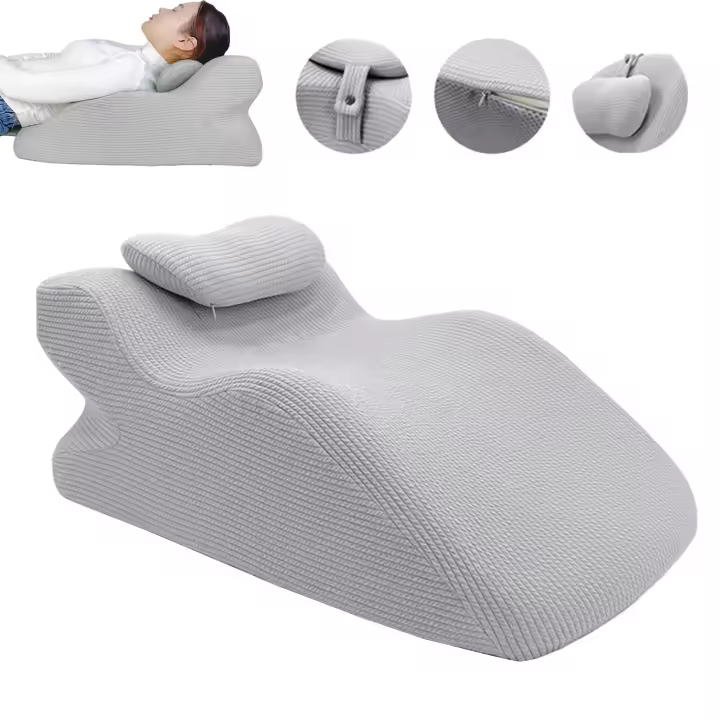 Almohada Multifuncional Para Dormir En La Cama Cojín De Posición Prone Almohadilla De Espalda Artificio De Cama De Algodón Puro Y Poliéster - 1