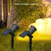 Luces De Punto Solar RGB LED Para Exterior IP65 Impermeables Ajustable Brillo Para Jardín Yard Árboles De Palma Escenario Decoración - details 8