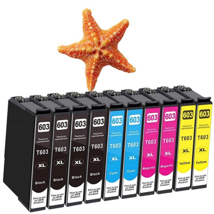 Pack 10 Tintas Compatibles con 603XL Epson Expression Home XP-2100 XP-2105 XP-3100 - Alta Calidad