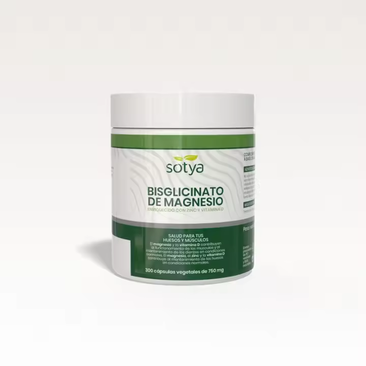Bisglicinato de magnesio 750mg 300 capsulas - Suplemento Sotya para una salud óptima - 1