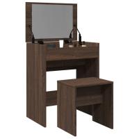 vidaXL Tocador con taburete 60x40x113,5 cm en color Blanco/Gris sonoma/Gris hormigón y más | cómodas modernas ergonómicas para comedor cocina salón hogar - details 6