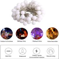 Luces De Cadena De Bolas LED 13M Para Exterior Luces De Navidad Guirnalda De Lámparas De Jardín Decoración De Fiesta Y Boda Color Calido Y Frío Incluye Bombillas - details 4