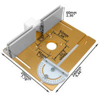 Placa De Inserto Para Mesa De Router De Aleación De Aluminio Herramienta Auxiliar De Grabado Y Trimmig Para Mecánica De Madera Benches De Madera - details 6