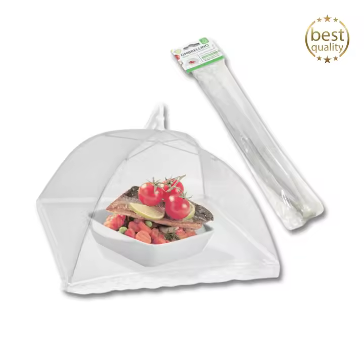 A&M MARBELLA -Cubre Comida Plegable 33x33x15.5cm - Rojo | Compacto, Protección Contra Insectos - 1