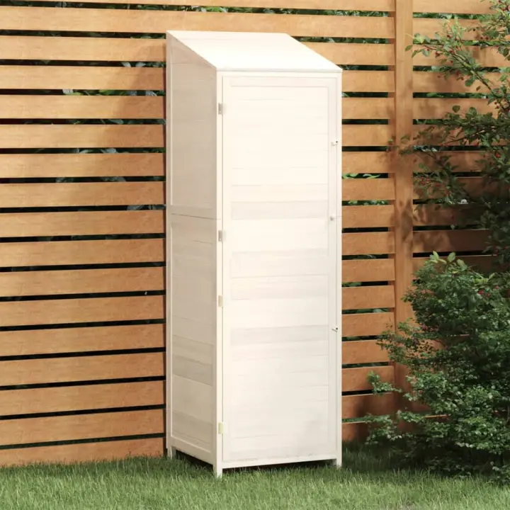 vidaXL Cobertizo de Jardín Madera Maciza Abeto Herramienta Exterior Color Antracita,  Natural,  Blanco y mas - 1