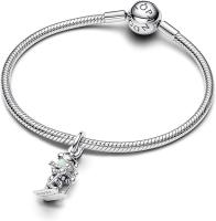 PANDORA Moments 793514C01-Coltando de esquiador de Plata de Lei con circonitas, compatible con Plumas Moments y ME, Weiß, Plata de Lei, Circonita cúbica, Viene con Caja original. - details 1