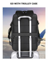 Mochila Expansible de 40L con Puerto de Carga USB Bolsa de Laptop Impermeable Diseño Sólido - details 8