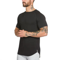 Camiseta De Fitness Para Hombre Camiseta De Algodón Con Estampado Casual Manga Corta Transpirable Para Verano Musculación Estilo Hip Hop - details 2