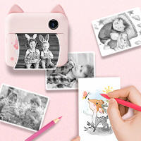 Cámara Infantil P1 cámara instantánea Impresora fotográfica para niños con 2 Rollos de Papel de impresión Compatible con transmisión WiFi aplicable en Papel fotográfico autoadhesivo - details 7