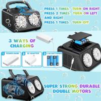 Máquina De Burbujas Automática Con 2 Ventiladores Producción De 50000+ Burbujas Por Minuto Juguetes Portátiles Para Niños - details 0