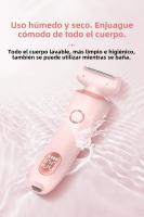 Epilador Eléctrico Para Mujeres 2 En 1 Recargable Doble Cabeza Impermeable Kit De Peluquería Corporal Para Eliminación De Vello Shaver Para Damas En El Bikini Y Axilas - details 8