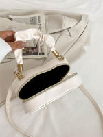 Bolso De Hombro Para Mujer Versátil De Tela Oxford De Alta Capacidad Con Decoración De Red De Cuadrícula Cuadrada Y Cremallera - details 1