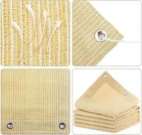 Toldo rectangular para Coche con 95% Protección UV y Cuerdas y amarres para Jardín, Terraza, balcón, camping y Cenador exterior, color Arena (3x4 m) - details 1
