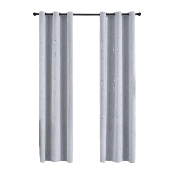 Cortina Salón Estampado de 140x240cm, Cortina Moderna con estamapado, Reduce la luz semiopaca, Idea para Salon Dormitorio o Sala de Estar. - 1